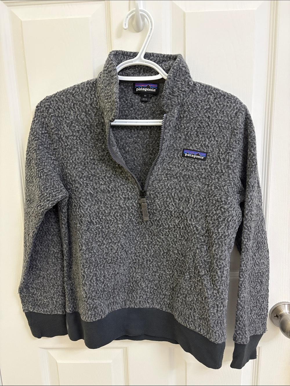 Patagonia Gray Heather Quarter-Zip Fleece Pullover